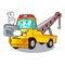 Photographer transportation on truck towing cartoon car