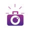Photographic camera device lens flash graphic