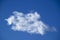 Photographic documentation of white clouds in blue sky