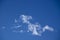 Photographic documentation of white clouds in blue sky