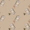 Photographic film pattern on kraft paper background. Vector illustration for print,wrapping paper,textile.