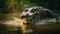 Photographically Detailed Portrait Of A Crocodile In Soft Light