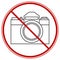 Photographing forbid symbol