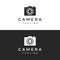 Photography camera logo, lens camera shutter, digital, line, professional, elegant and modern. Logo can be used for studio,