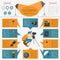 Photography infographics set with photo, camera equipment