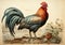 Photography of a majestic rooster. Generative Ai