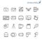 Photography outline icon set