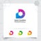 Photography and photo logo design with concept of colorful camera lens icon vector for photographer, studio photo, and wedding