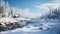 Photoreal Winter Landscape In Quebec Province: Unreal Engine Rendered With Steve Henderson Style