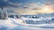 Photoreal Winter Landscape: Serene Village In Quebec Province