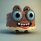 A Photorealistic 3D Cake With Big Eyes and a Smile - Global Illumination