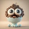 A Photorealistic 3D Cake With Big Eyes and a Smile - Global Illumination