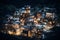 Photorealistic 3D Model of a City at Night