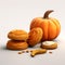 Photorealistic 3d Pumpkin And Cookie Model For Organic Snailcore Aesthetic