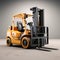 Photorealistic 3d Rendering Of Hangcha Forklift With Volumetric Light