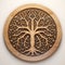 Photorealistic 3d Wooden Wall Art: Tree Of Life With Symmetrical Oak Design