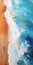 Photorealistic Abstract Ocean Painting In Blues And Oranges