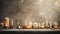 photorealistic, all saints\\\' day background, sober, candles, soft tones, all Saints Day or All Souls\\\' Day