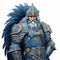 Photorealistic Blue Knight With Feathers - Commission By Myroslava Sviridova