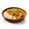 Photorealistic Chicken Curry And Rice Bowl: Exquisite Craftsmanship And Villagecore Vibes