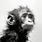 Photorealistic Chimpanzee Art: Stunning Black And White Painting With Splatter