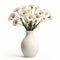 Photorealistic Daisy In Modern Ceramic Vase - High-quality Stock Photo