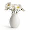 Photorealistic Daisy In Modern Ceramic Vase - High-quality Stock Photo