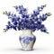 Photorealistic Delphinium In Modern Ceramic Vase - High Quality Stock Photo