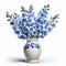 Photorealistic Delphinium In Modern Ceramic Vase - Stock Photo Quality