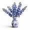 Photorealistic Delphinium In Modern Ceramic Vase - Stock Photo Quality