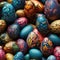 Photorealistic Easter egg species with highly detailed comic book and vexel art style seamless pattern by AI generated