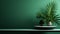 Photorealistic Green Plants Transforming a Green Wall Landscape. Emerald Delight. Generative AI