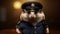 Photorealistic Hedgehog In Police Uniform: A Creative Commons Attribution Artwork