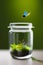 photorealistic image jar where the micro world of fantasy magic perfect fine detail photorealistic generated by ai