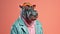 Photorealistic Junglecore: Hip Hop Hippo In Sunglasses And Pink Blazer