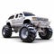 Photorealistic Limo Monster Truck On White Background