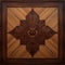 Photorealistic Mahogany With Visible Wood Grain In Symmetrical Pattern