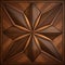 Photorealistic Mahogany Wood Wall With Symmetrical Pattern