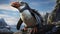 Photorealistic Maya Render Of Gigantic Prehistoric Penguin