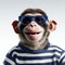 Photorealistic Monkey Wearing Glasses: Commercial Imagery At Its Best