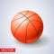 Photorealistic orange basketball ball vector icon