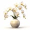 Photorealistic Orchid In Modern Ceramic Vase - Stock Photo Quality