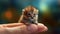 Photorealistic Painting Of A Lion Sitting On A Finger By Aleksander Gierymski