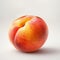 Photorealistic Peach Rendering With Pure White Background