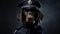 Photorealistic Police Dog Portrait In Mike Campau Style