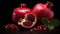 Photorealistic Pomegranate Image With Bold Color Combinations