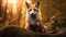 Photorealistic Portraiture Of A Fox In A Woods At Sunset