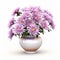 Photorealistic Purple Chrysanthemum In Modern Ceramic Vase