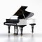 Photorealistic Rendering Of A Black And White Grand Piano