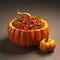 Photorealistic Rendering Of Chili In A Pumpkin